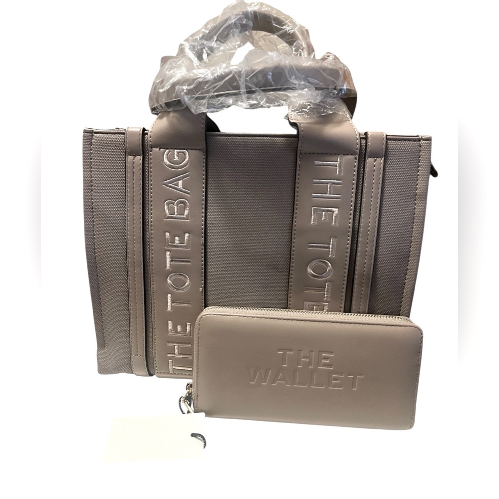 Classic Fashion Tote Bag and Wallet Set